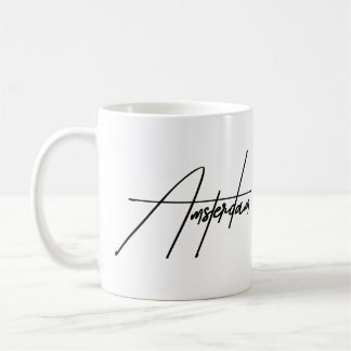 Amsterdam Minimalist Typography Esthetic Souvenir Coffee Mug