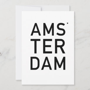 Amsterdam - minimalistic typography card