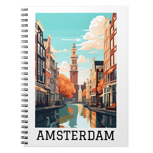 Amsterdam Netherlands Canal Travel Notebook (Front)