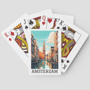 Amsterdam Netherlands Canal Travel Playing Cards