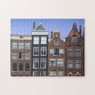 Amsterdam Netherlands Holland Canal Homes Jigsaw Puzzle