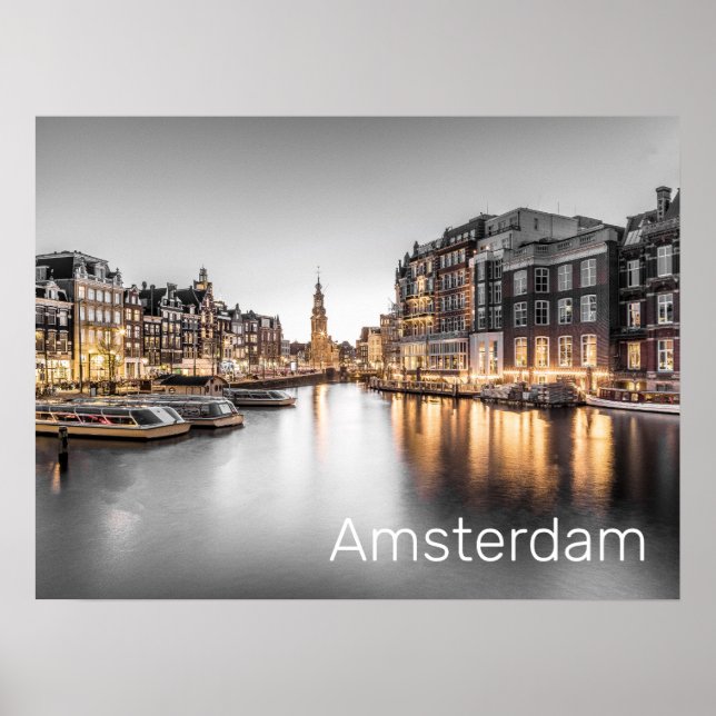 Amsterdam Netherlands Holland Dutch Souvenir Poster (Front)