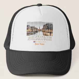 Amsterdam Netherlands Holland vintage souvenir Trucker Hat