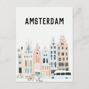 Amsterdam netherlands postcard