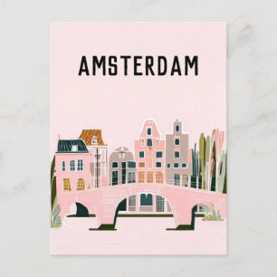 Amsterdam netherlands postcard