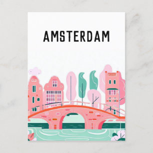 Amsterdam netherlands postcard