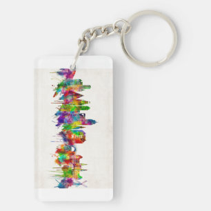 Amsterdam Netherlands Skyline Keychain
