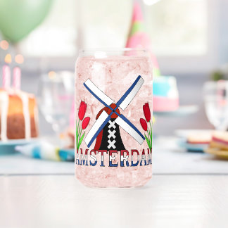 Amsterdam Netherlands Windmill And Tulips