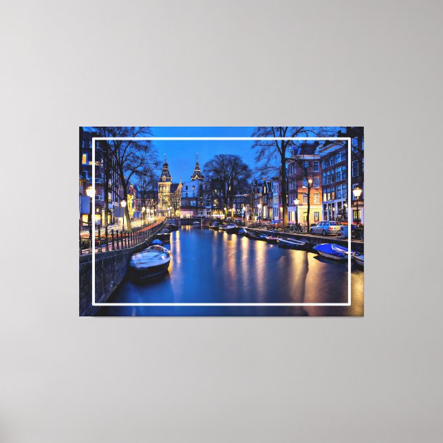Amsterdam Night Wallpaper-67657 Canvas Print (Front)