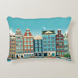 Amsterdam No .1 Sunny Day Businesses Pillowcase Accent Pillow