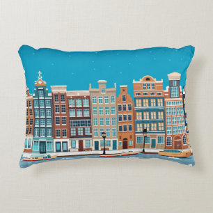 Amsterdam No.4 Twilight in Winter Businesses Accent Pillow