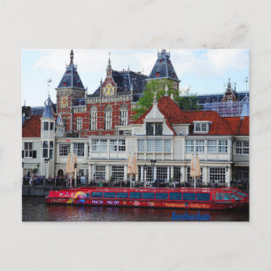 Amsterdam Railway Station Postcard