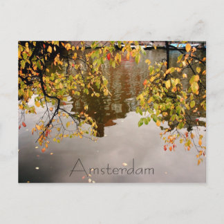 Amsterdam reflection postcard