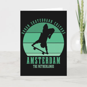 Amsterdam Skateboarder Urn Skateboarding 5  Card