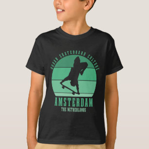 Amsterdam Skateboarder Urn Skateboarding 5  T-Shirt