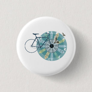 Amsterdam skyline 1 inch round button