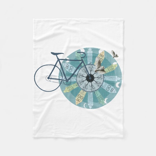 Amsterdam skyline fleece blanket (Front)