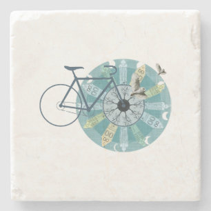 Amsterdam skyline stone coaster