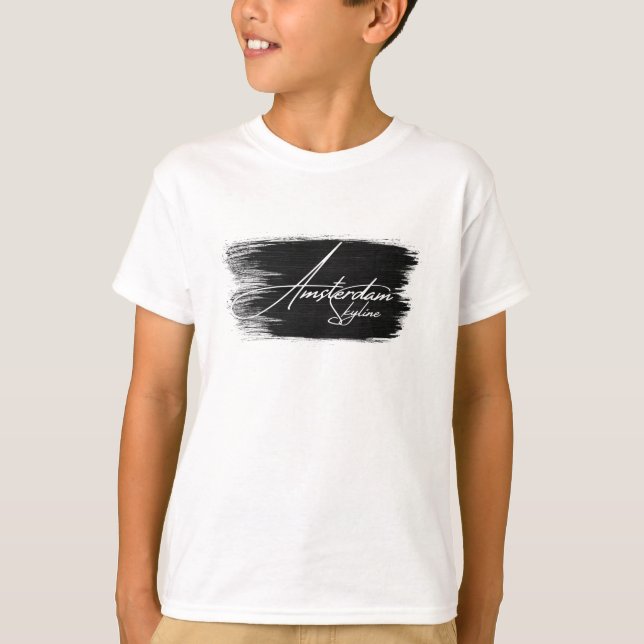 Amsterdam Skyline Writing T-Shirt (Front)