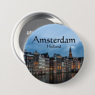 Amsterdam Souvenir 3 Inch Round Button