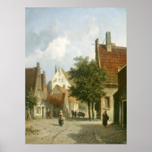 Amsterdam Street, Adrianus Eversen Fine Art Poster