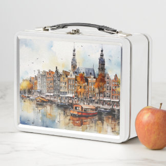 Amsterdam, Stretched Print Metal Lunch Box