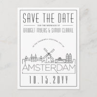 Amsterdam | Stylized Skyline Save the Date