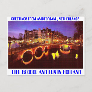 AMSTERDAM THE HOTTEST PLACE TO BE POSTCARD