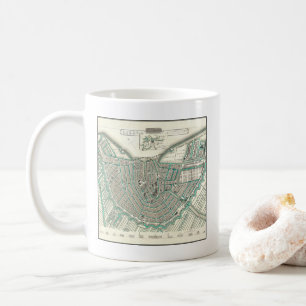 Amsterdam, The Netherlands • Antique City Plan M Coffee Mug