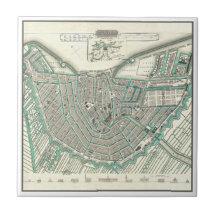Amsterdam, The Netherlands • Antique City Plan Map