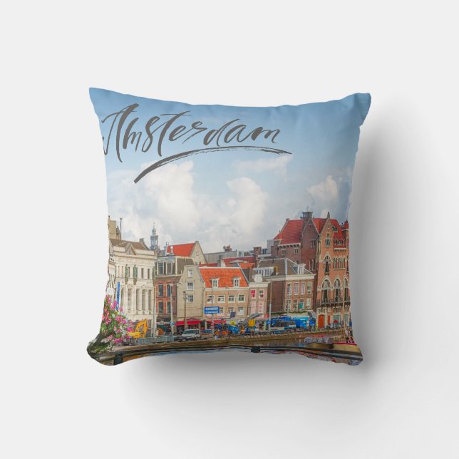 Amsterdam Throw Pillow (Front)
