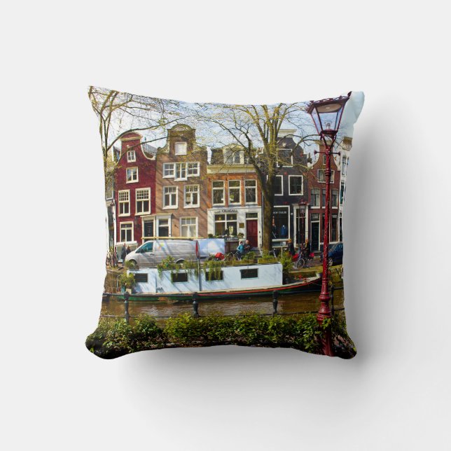 Amsterdam Throw Pillow (Front)