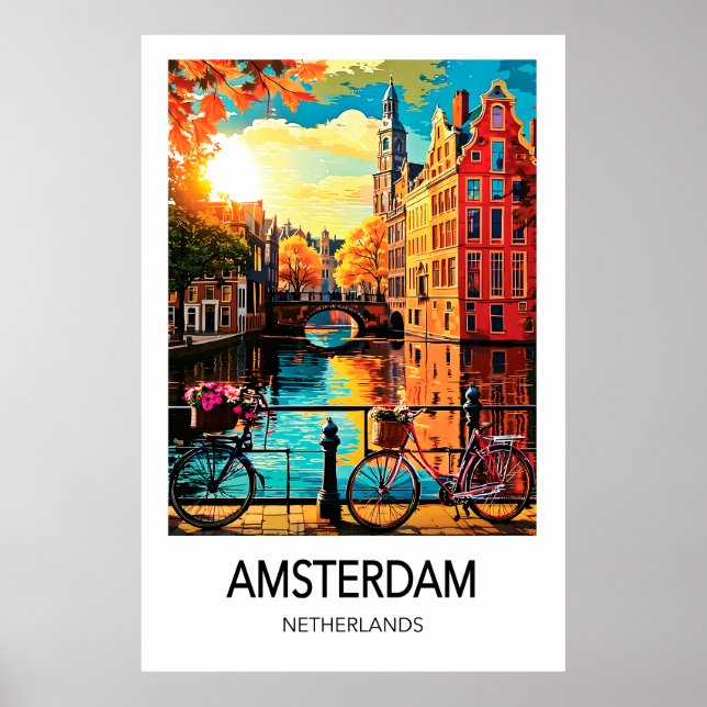 Amsterdam Travel Poster (Front)
