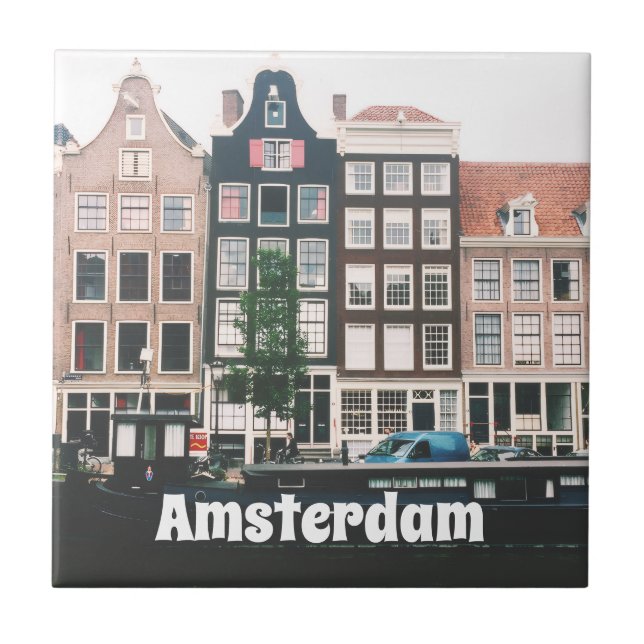 Amsterdam Travel Souvenir Tile (Front)