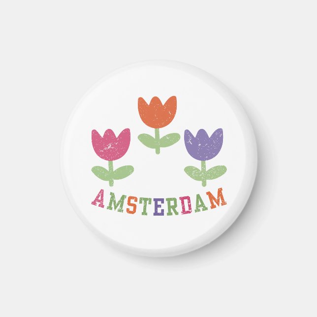 Amsterdam Tulips Magnet (Front)