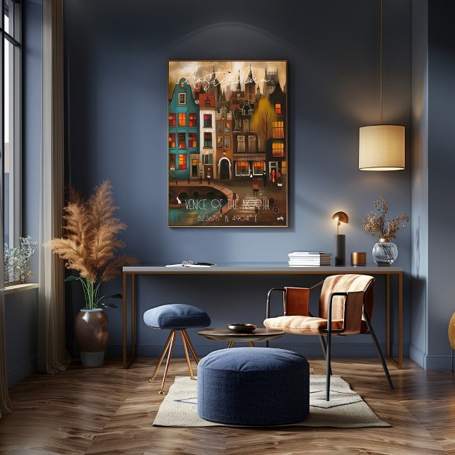 Amsterdam: Venice of the North - Whimsical Art Poster (Creator Uploaded)