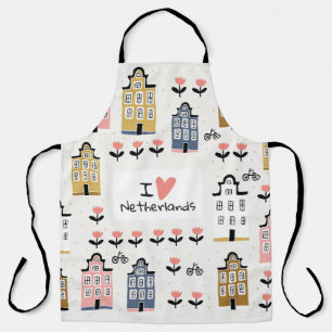 Amsterdam Vintage: Traditional City Illustration Apron
