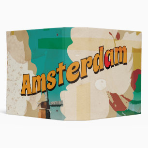 Amsterdam Vintage Travel Poster Binder