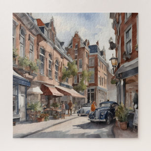 amsterdam watercolor painting jigsaw puzzle
