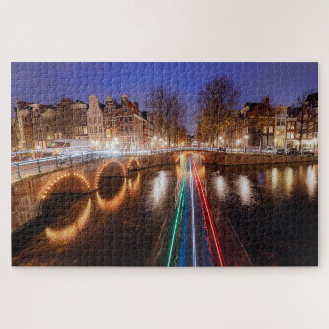 Amsterdam Waterways Jigsaw Puzzle Pays-Bas (Horizontal)
