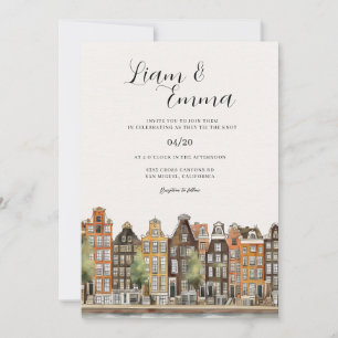 Amsterdam Wedding Invitation Netherlands Holland