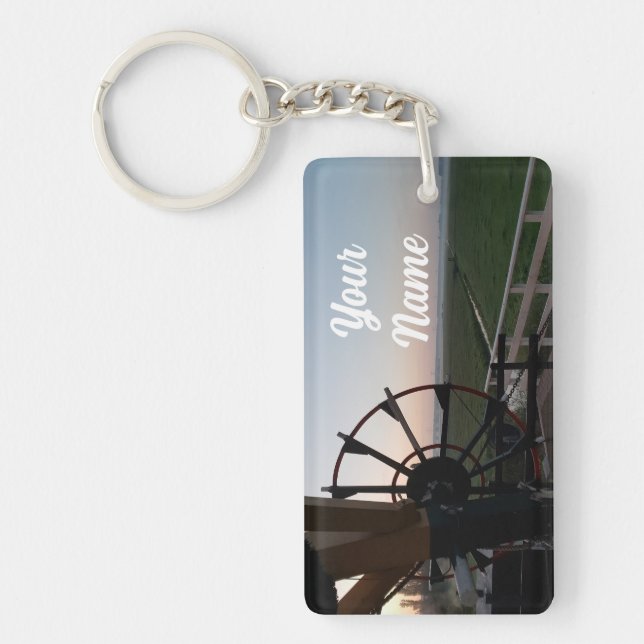 Amsterdam Windmill Canal House Key Chain (Front)