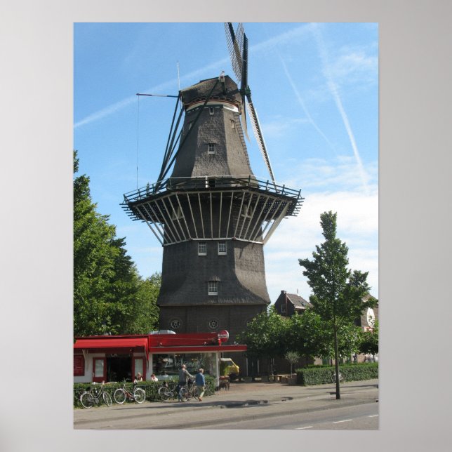 Amsterdam Windmill "De Gooyer" Photo Poster (Front)
