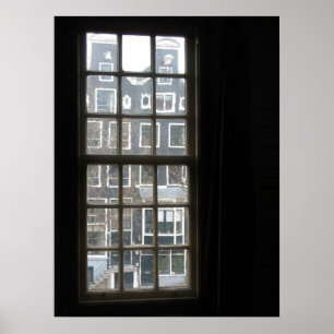 Amsterdam Window View Photo Poster Imprimer