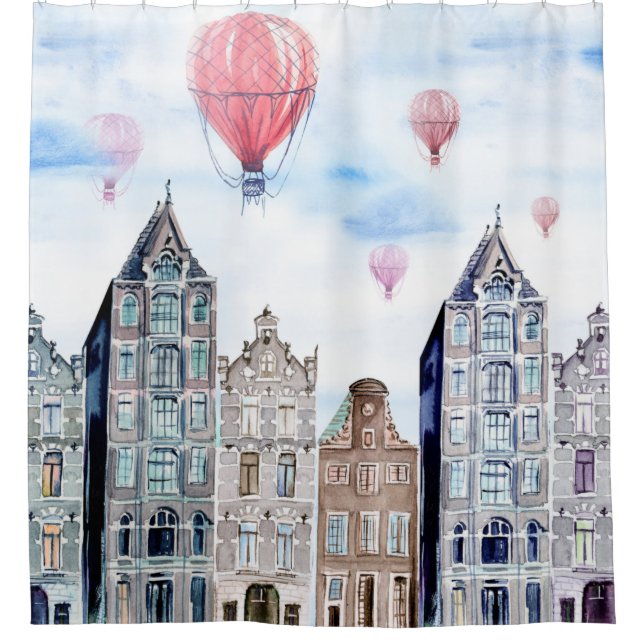 Amsterdam with hot air balloon (Front)