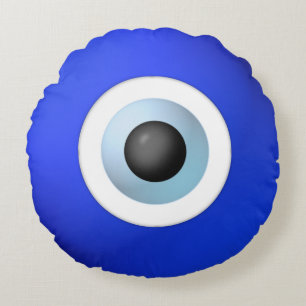 Amulet to Ward off the Evil Eye Round Pillow