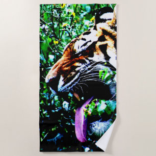 Amur Tiger btcna Beach Towel