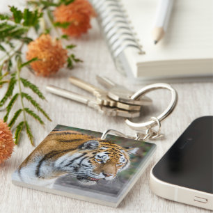 Amur tiger keychain