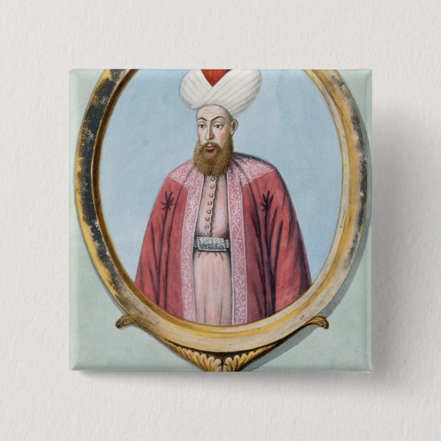 Amurath (Murad) I (1319-89), Sultan 1359-89, from 2 Inch Square Button (Front)