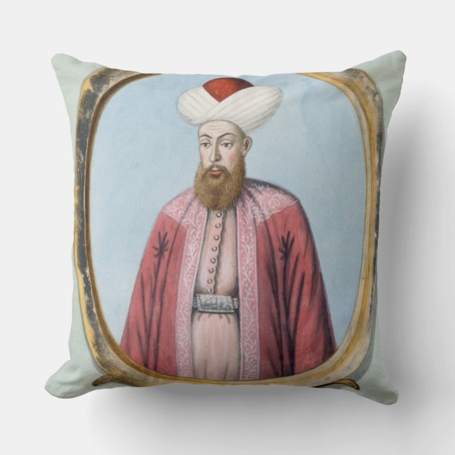 Amurath (Murad) I (1319-89), Sultan 1359-89, from Throw Pillow (Front)